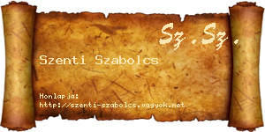 Szenti Szabolcs névjegykártya